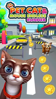 Pet Cat & Mouse Endless Runner android App screenshot 1